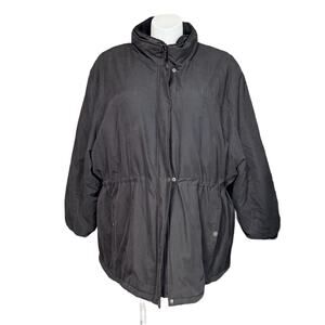 Totes Womens Winter Coat Parka Heavy Weight Jacket Drawstring Waistband Black 5X